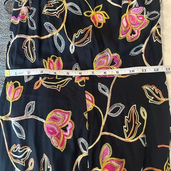 Nicole Miller Black Embroidered High Low Dress - Picture 8 of 10